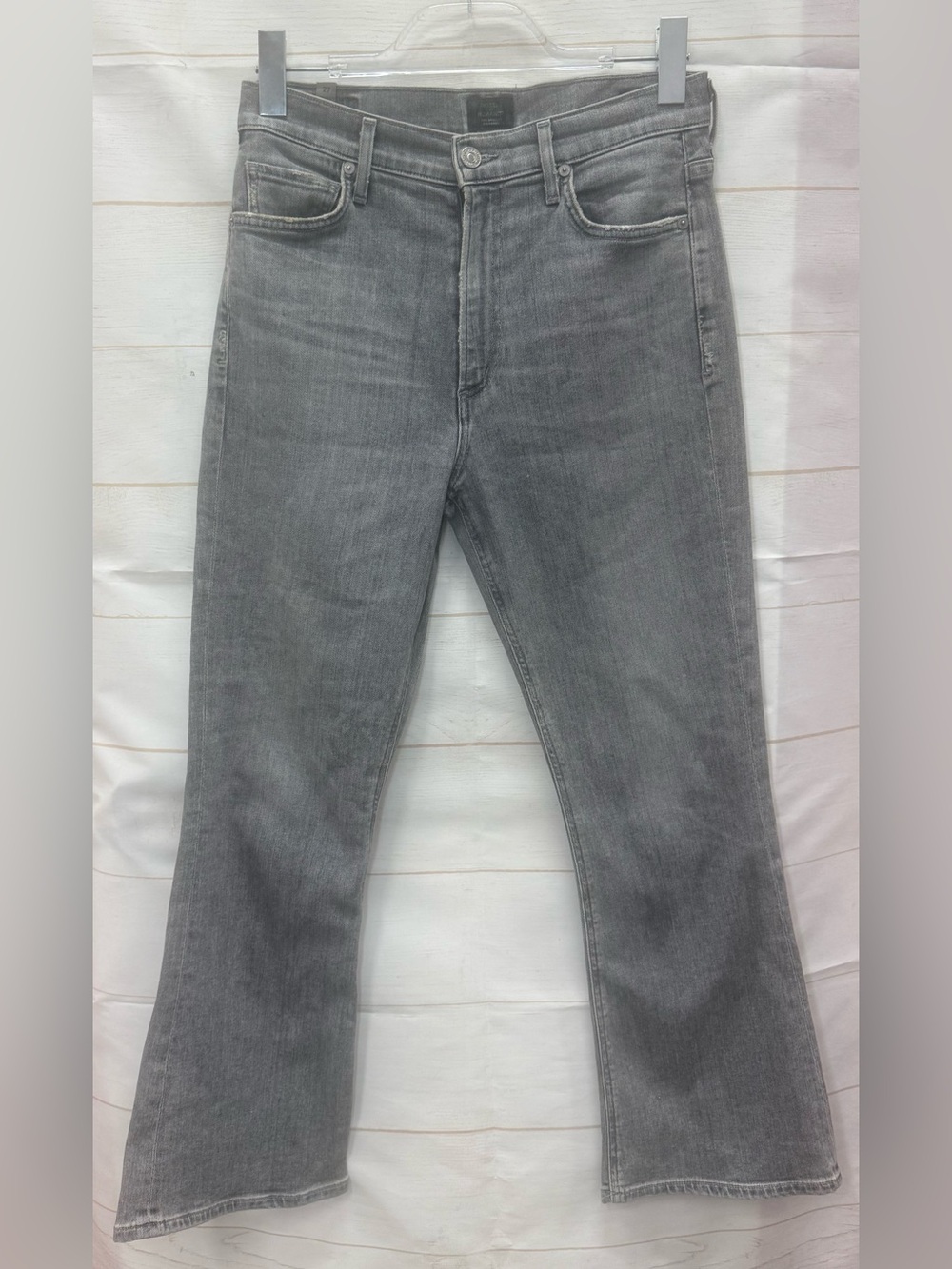 Women’s Citizens Of Humanity Grey Demy Cropped Flare Jeans Size 27